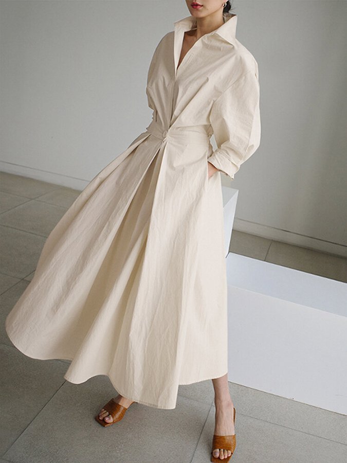Izumi - Vestido Largo para Mujeres con Bolsillos