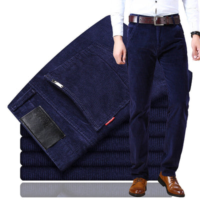Douglas - Pantalones de pana retro elásticos para hombres