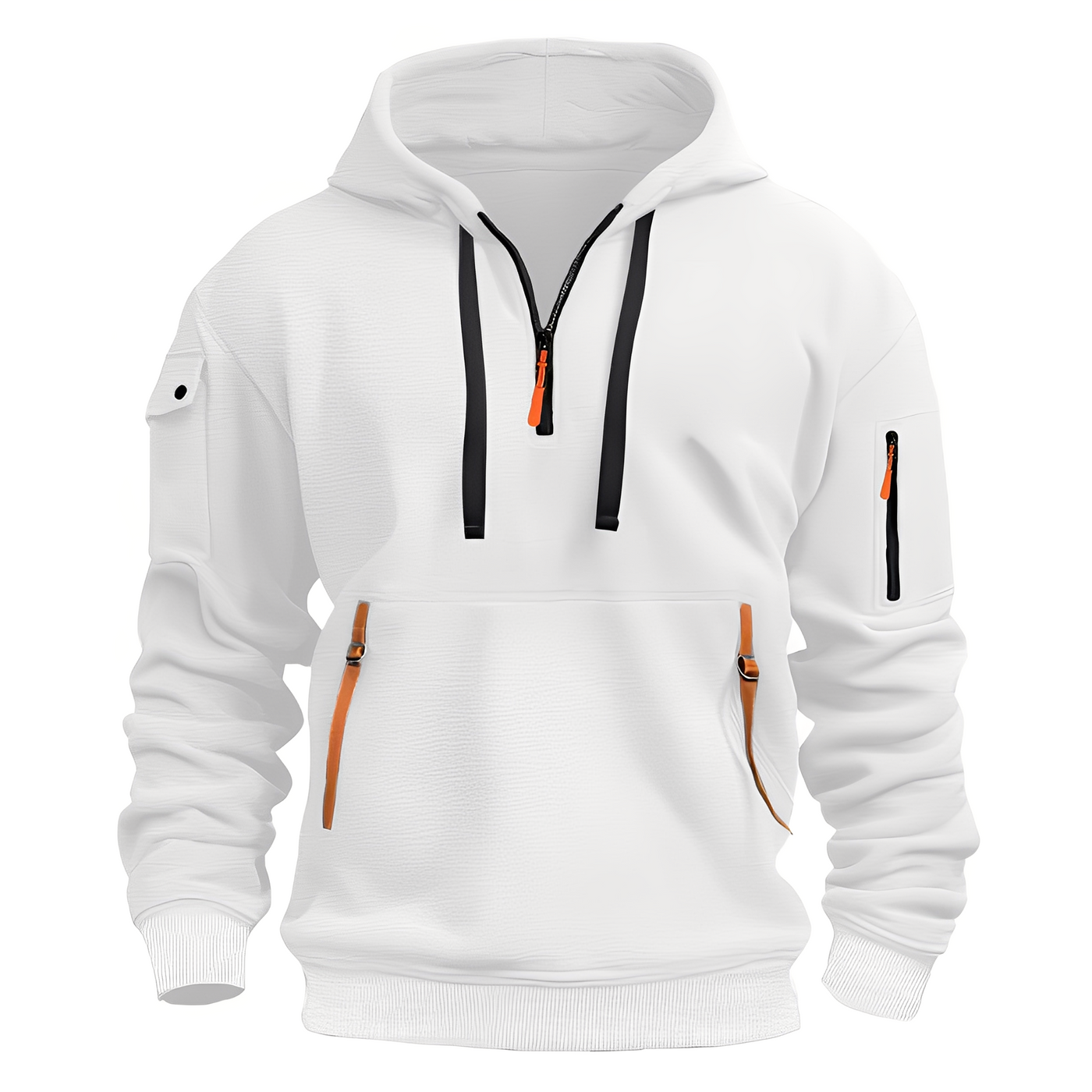 Cornell - Cómodo, holgazán hoodie con cremallera para hombres