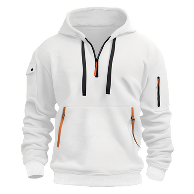 Cornell - Cómodo, holgazán hoodie con cremallera para hombres