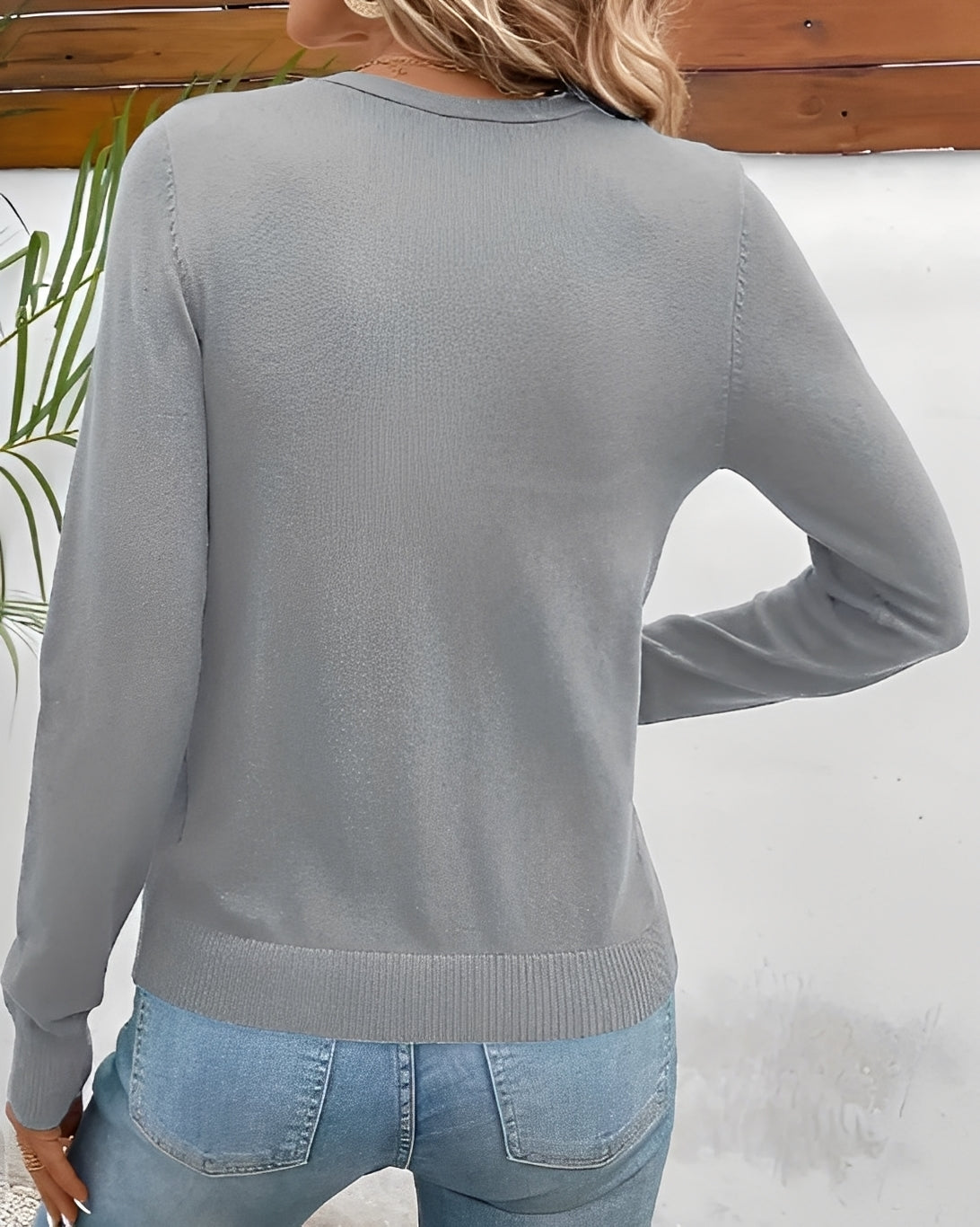 Meryl - Elegante chaqueta de punto con botonadura para mujeres