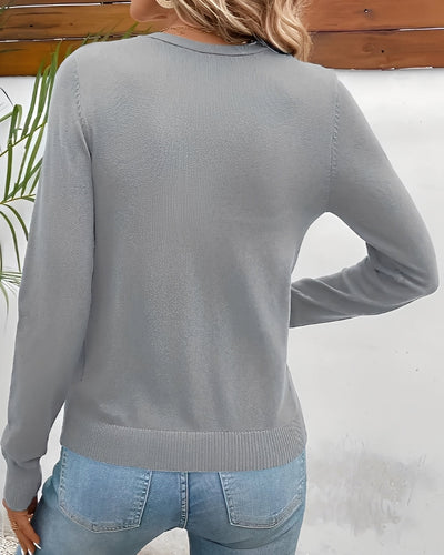 Meryl - Elegante chaqueta de punto con botonadura para mujeres