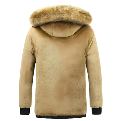 Crispian - Chaqueta Parka Caliente con Capucha Desmontable para Hombres