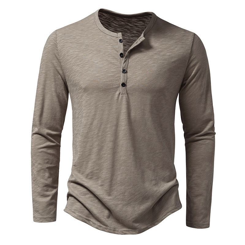 Randall - Camisa casual de manga larga con botones para hombres
