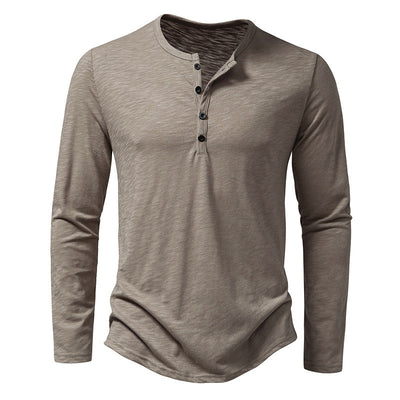 Randall - Camisa casual de manga larga con botones para hombres