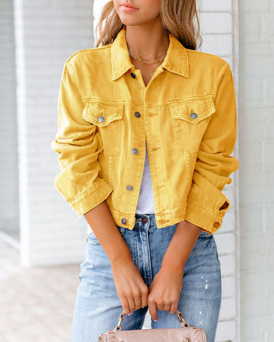 Paulene - Elegante chaqueta vaquera con botones y bolsillos