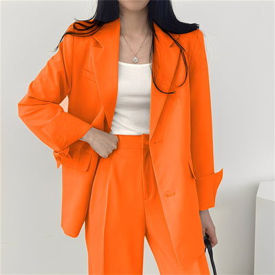 Alethea - Elegante conjunto de blazer suelto y pantalón para mujeres