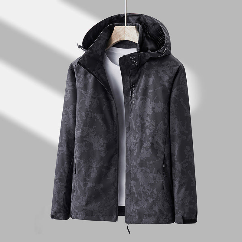 Daly - Chaqueta Corta Viento Unisex con Estampado