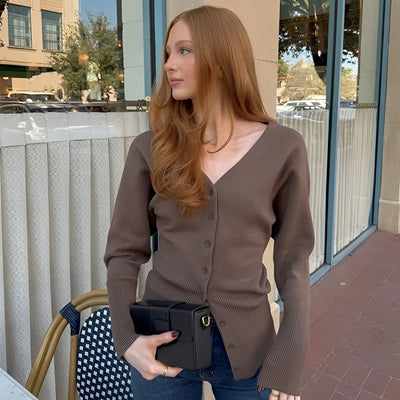 Deziree - Elegante, ajustado Cardigan-Abrigo para Mujeres