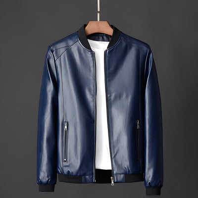 Jeremy - Elegante chaqueta de cuero de motociclista para hombres