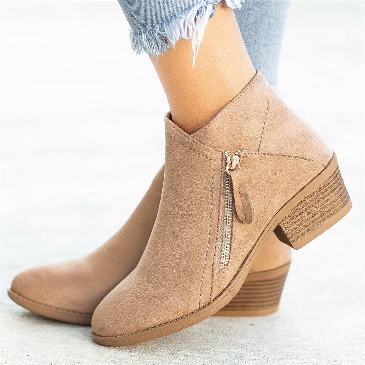Elizabeth - Estilosas Botas de Cuero de Suede para Mujeres
