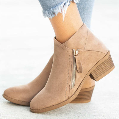 Elizabeth - Estilosas Botas de Cuero de Suede para Mujeres
