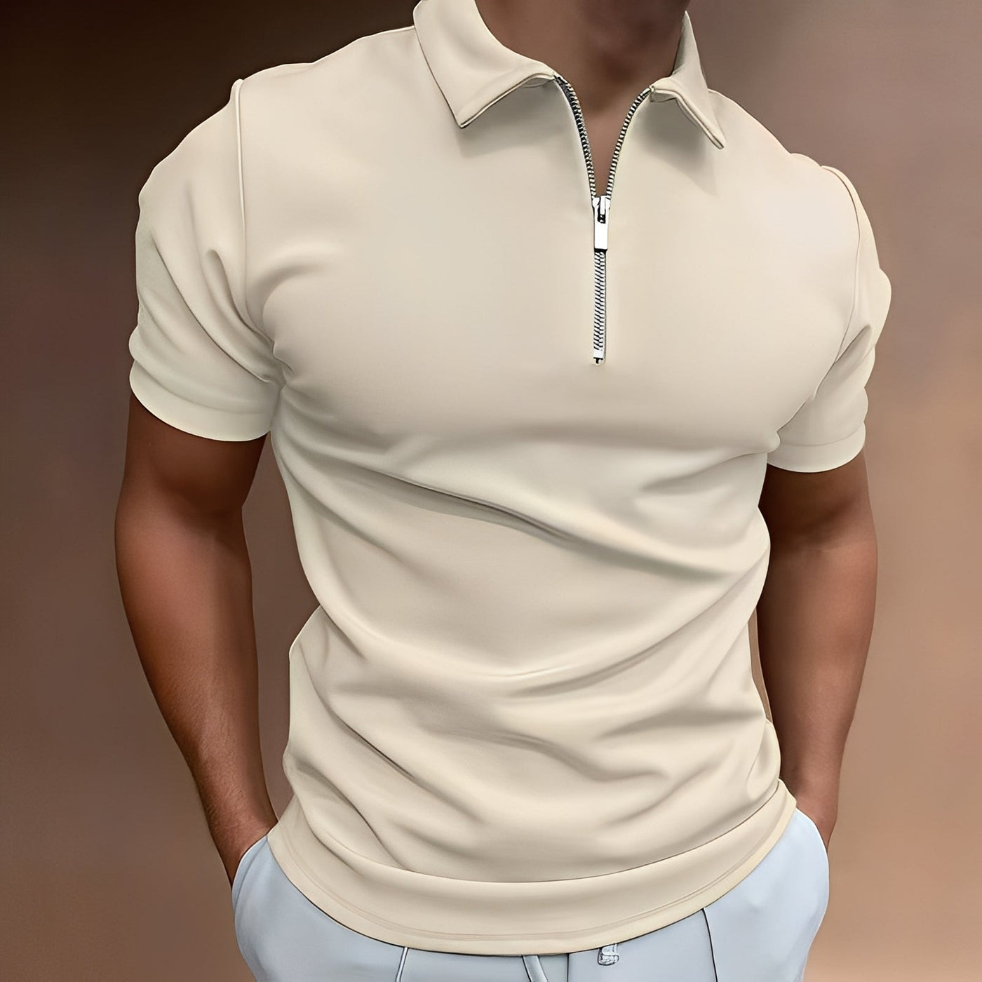 Hubert - Estiloso Polo con Cremallera para Hombres
