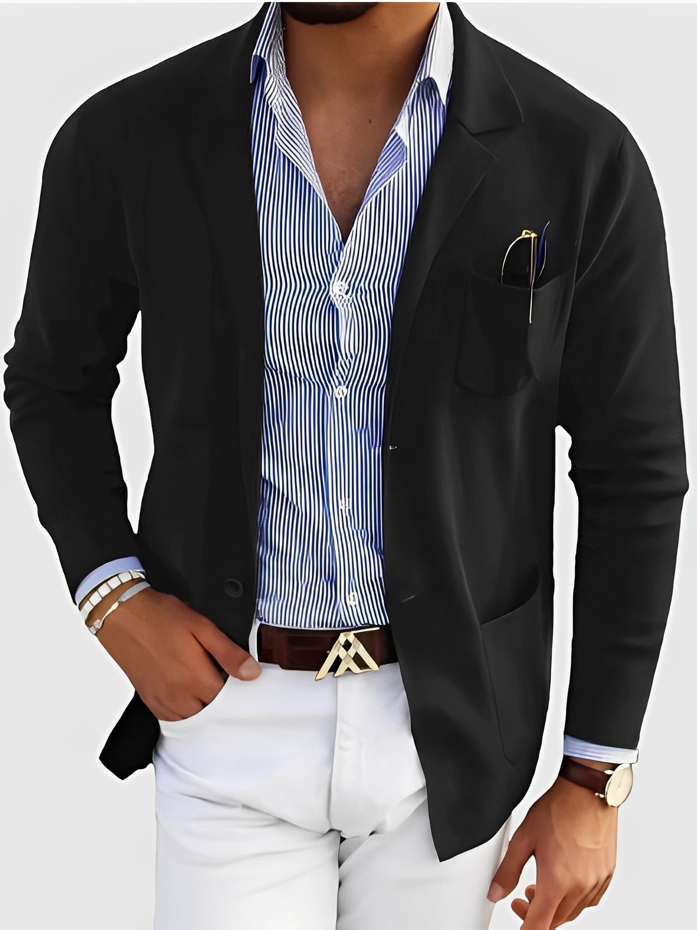 Jordan - Elegante Blazer con Bolsillos para Hombres