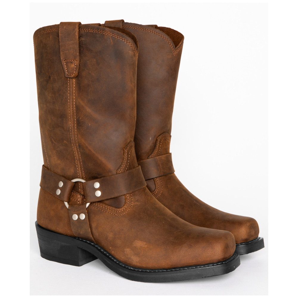 Crofton - Botas Vaqueras de Cuero Casuales para Hombres