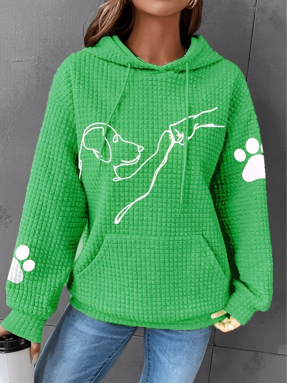 Berenice - Sudadera con capucha impresa y cálida para mujeres