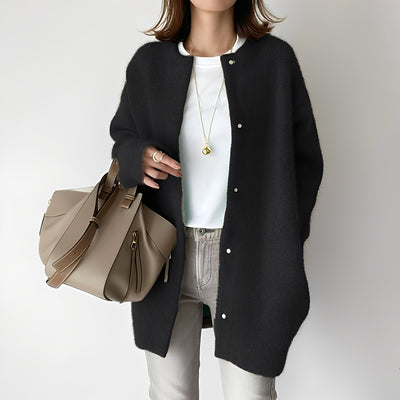 Michele - Abrigo de Invierno Suelto con Botones para Mujeres