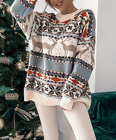 Carolina - Cómodo suéter con motivo navideño para mujeres