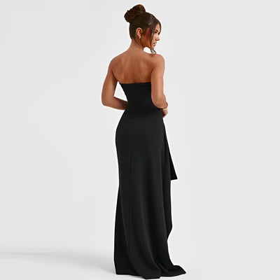 Aubree - Elegante vestido sin espalda con abertura para mujeres