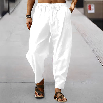 Jaxson - Ligeros Pantalones Cortos de Playa de Lino para Hombres