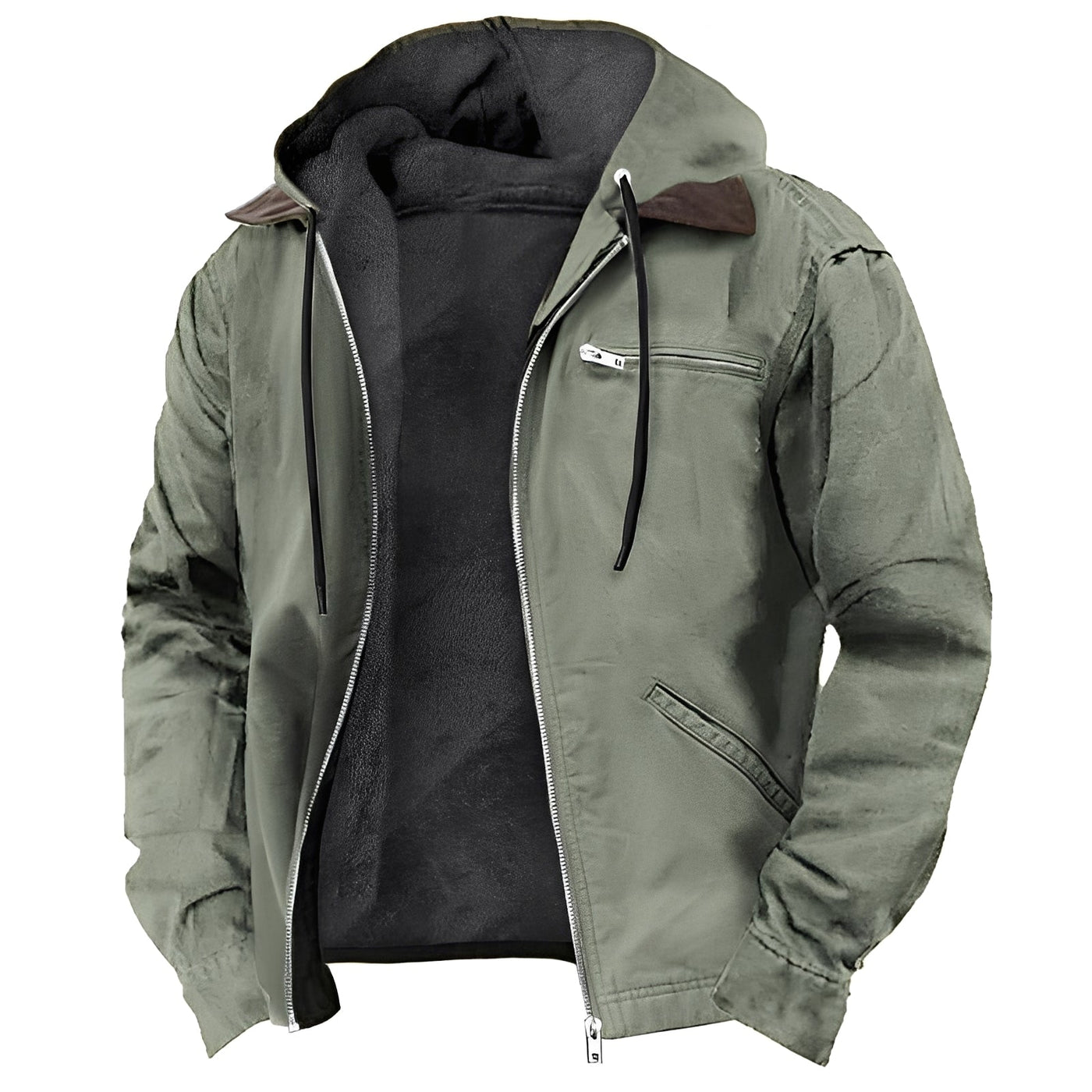 Dwayne - Chaqueta de forro polar con capucha para hombres