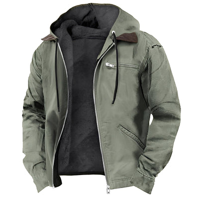 Dwayne - Chaqueta de forro polar con capucha para hombres