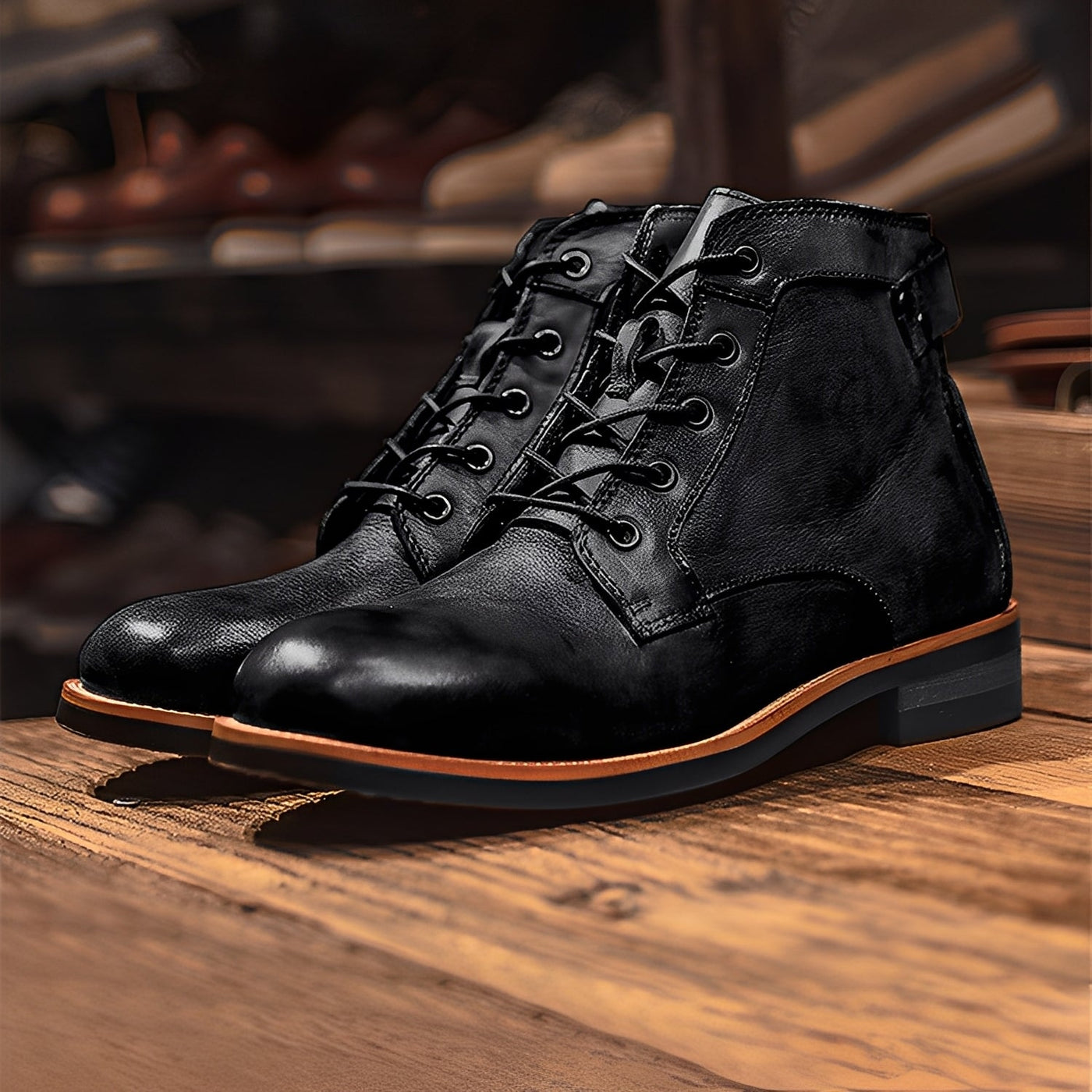 Chester - Botas de cuero retro-Martin para hombres