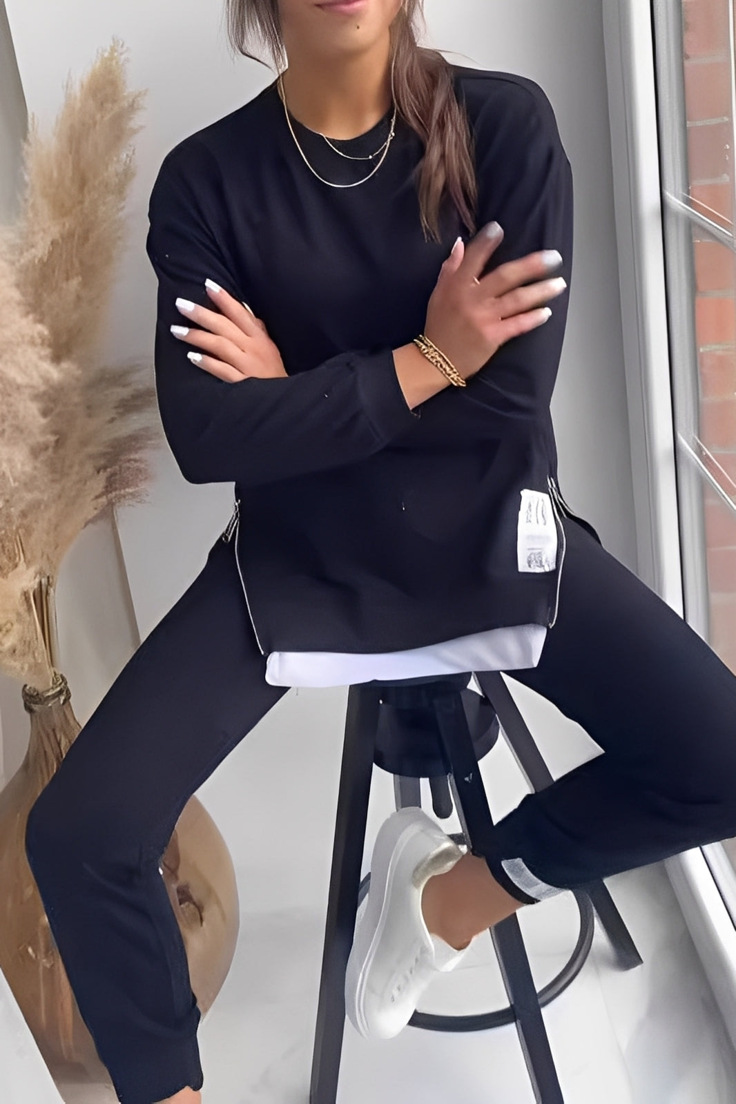 Kristine - Conjunto de sudadera y pantalones casual para mujeres
