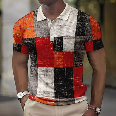 Reginald - Elegante camiseta polo multicolor para hombres