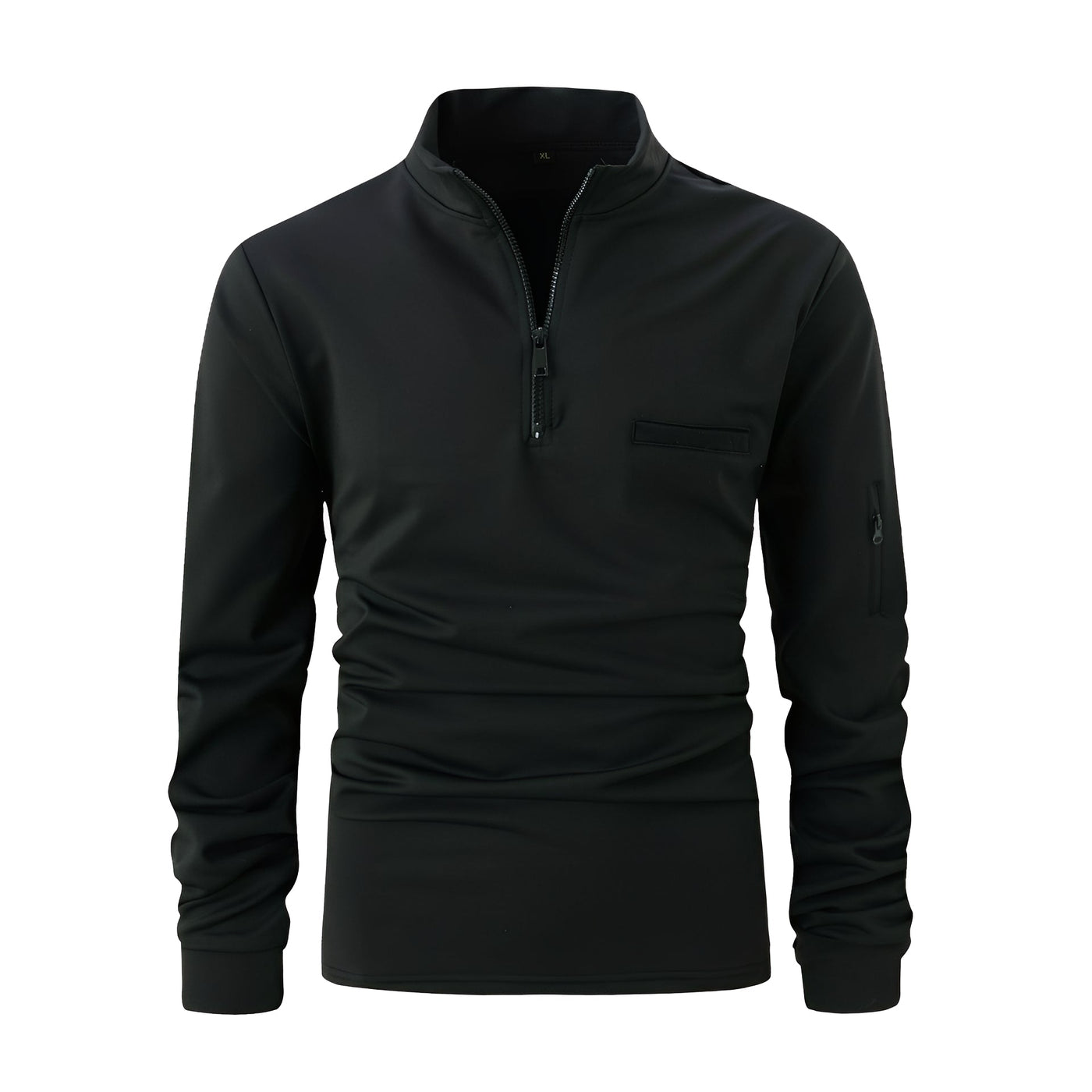 Lucian - Camisa casual con cremallera y bolsillo para hombres