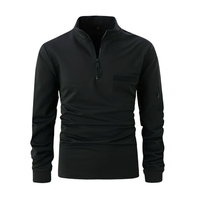 Lucian - Camisa casual con cremallera y bolsillo para hombres