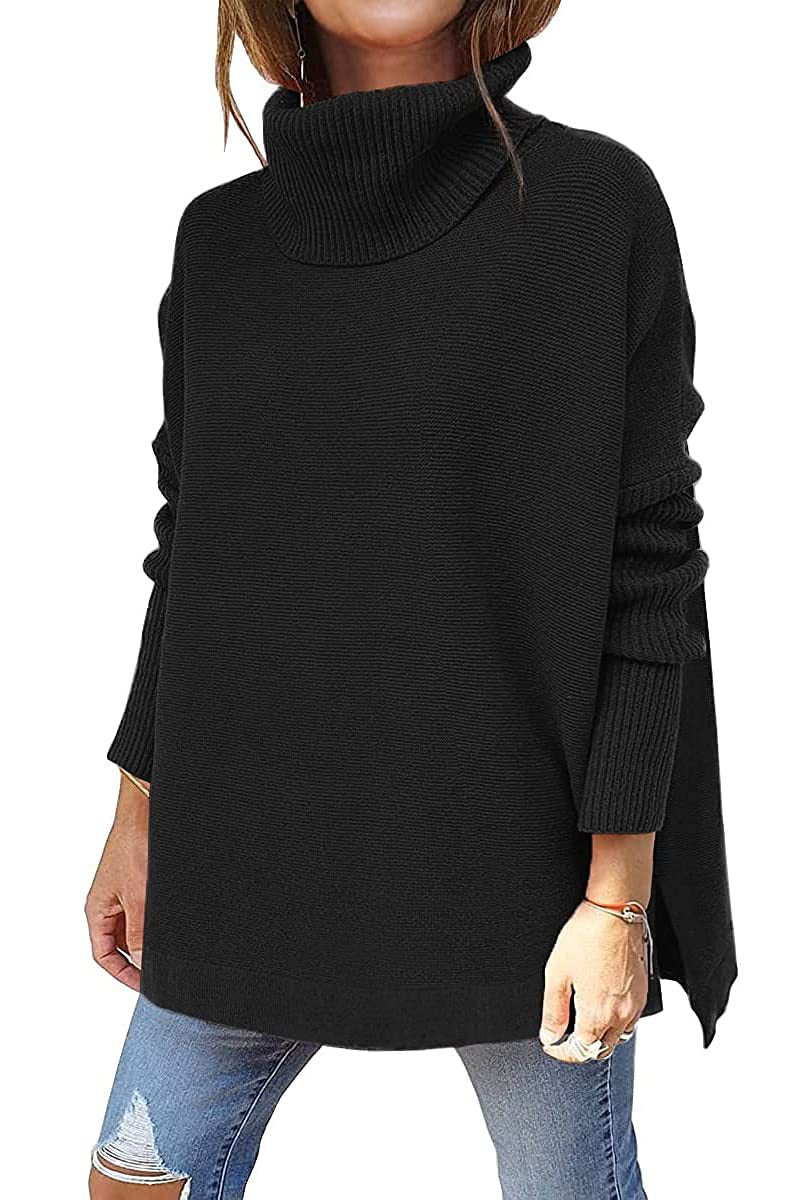 Macey - Suéter de lana para mujeres con cuello alto y estilo casual