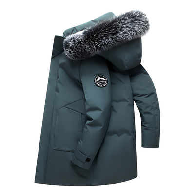 Crosby - Chaqueta de plumas con capucha de piel para hombres