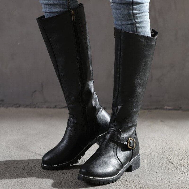 Marly - Botines Casuales con Hebilla Decorativa para Mujeres