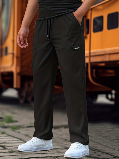 Esmund - Pantalones de chándal casuales con cordones para hombres