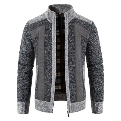Domenic - Chaqueta de peluche con cremallera para hombres