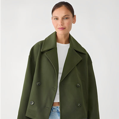 Abegail - Chaqueta corta holgada y casual para mujeres