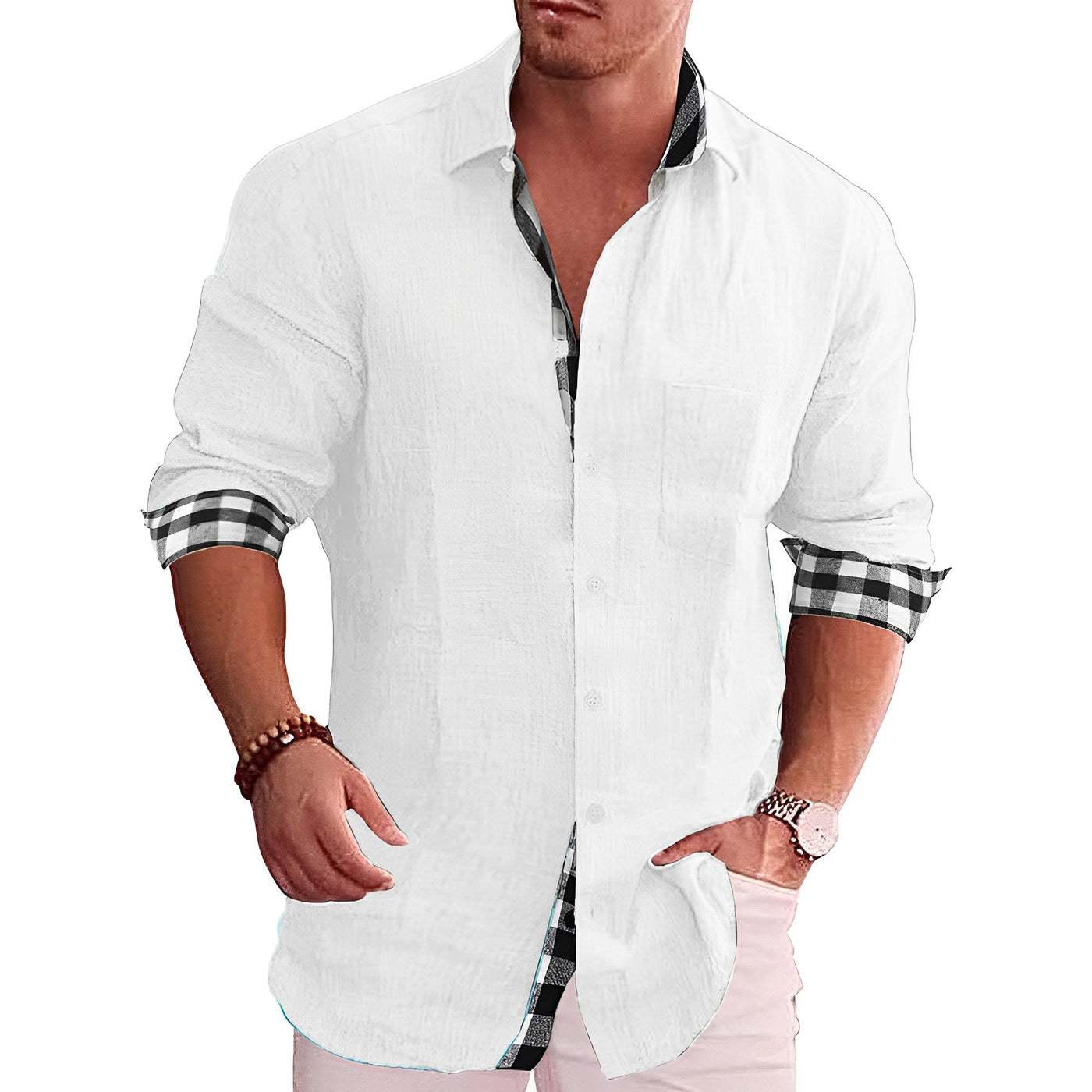Elwood - Camisa de Manga Larga Elegante para Hombres