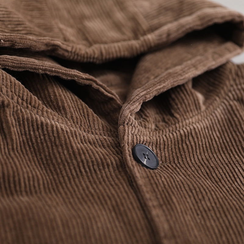 Rachel - Chaqueta corta de pana con capucha para mujeres
