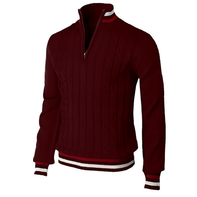 Zavier - Moderno suéter con cuello alto para hombres
