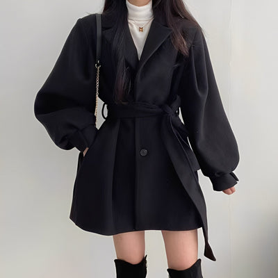 Meryl - Elegante abrigo de lana de longitud media para mujer
