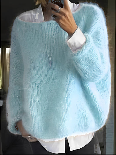 Quintella - Jersey de punto con cuello redondo para mujer