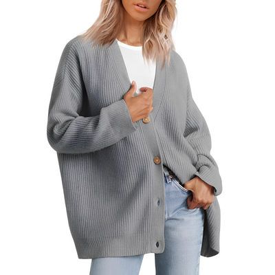 Christal - Cárdigan casual oversize para mujeres