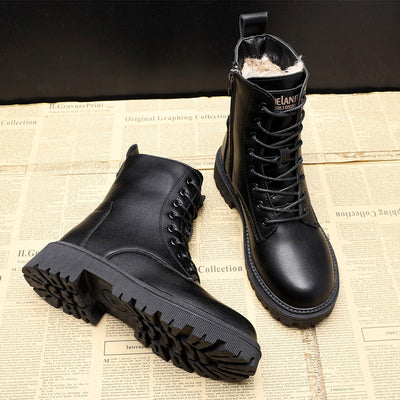 Melissa - Botas de invierno clásicas de cuero para mujer