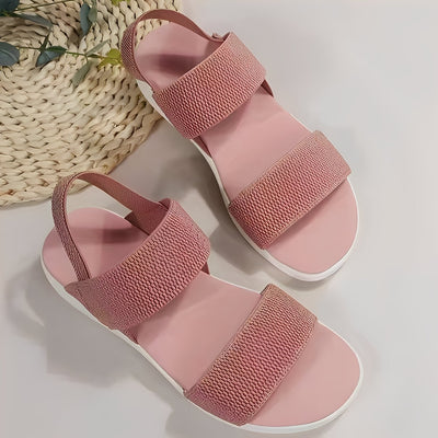 Jessika - Sandalias planas casuales de Flyknit para mujer