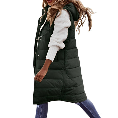 Brenna - Elegante larga chaqueta de plumas para mujeres