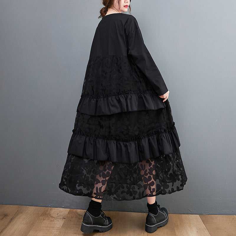 Lauryn - Vestido bohemio casual con volantes para mujer
