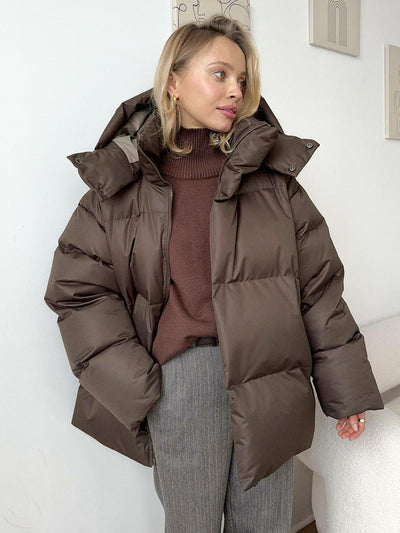 Noelene - Chaqueta moderna con capucha desmontable para mujeres