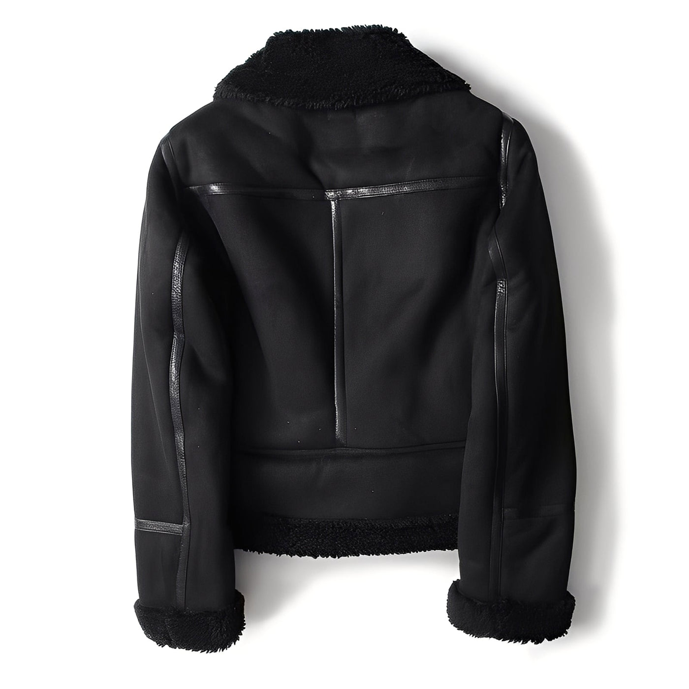 Yasmine - Chaqueta biker caliente de piel de oveja para mujeres