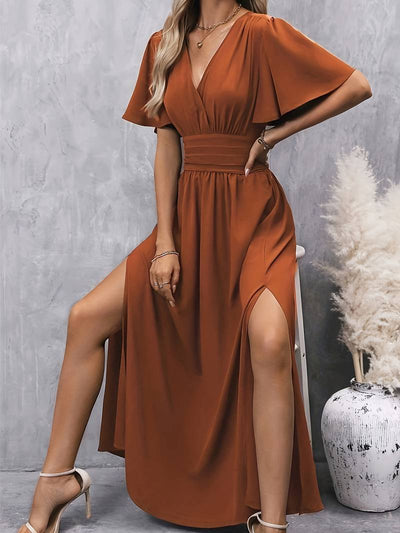 Juliette – Vestido con Cuello Volante y Cintura Plisada para Mujer